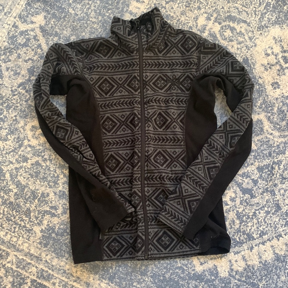 Kari Traa grey and black fleece zip up size small